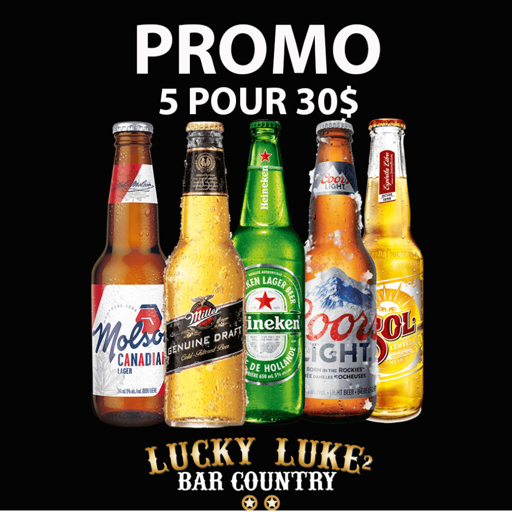 PROMO MOLSON - 5 POUR 30$